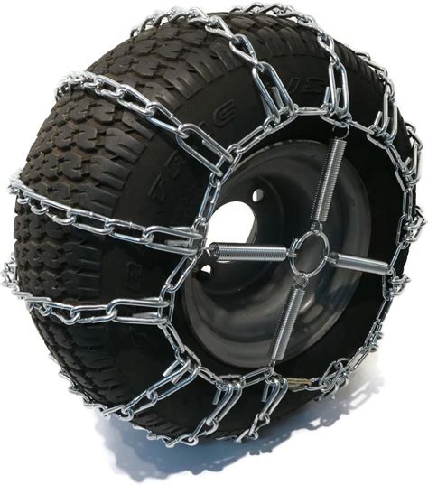 The ROP Shop 2 Link TIRE Chains & TENSIONERS 23x10.5x12 for John Deere Mower Tractor Rider Tires ...