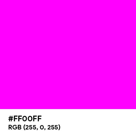 Magenta color hex code is #FF00FF