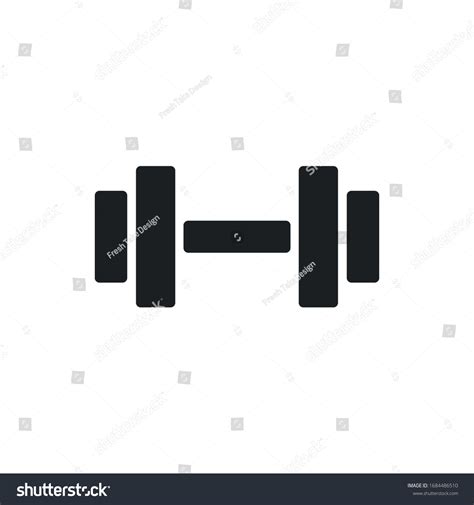 Dumbbell Icon Vector On White Background Stock Vector (Royalty Free ...