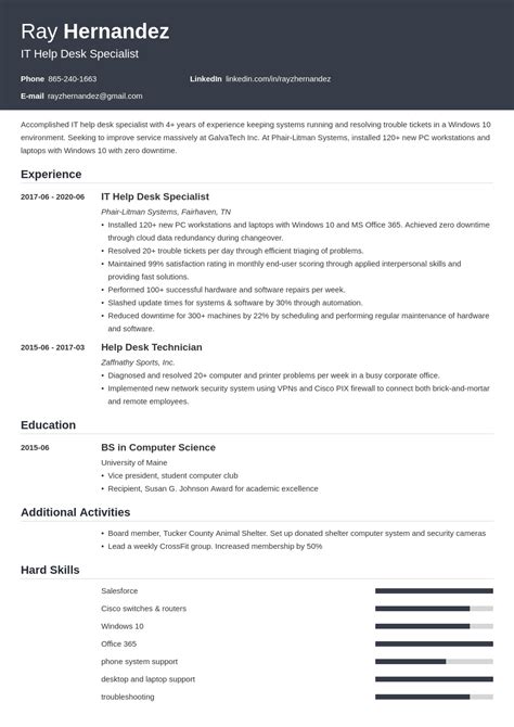 IT Help Desk Resume: Examples and Guide [10+ Tips]