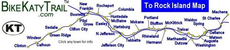 Katy Trail & Rock Island Spur Mileage Chart and Distances