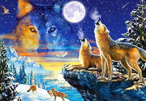 Wolf Pack Howling Wallpaper