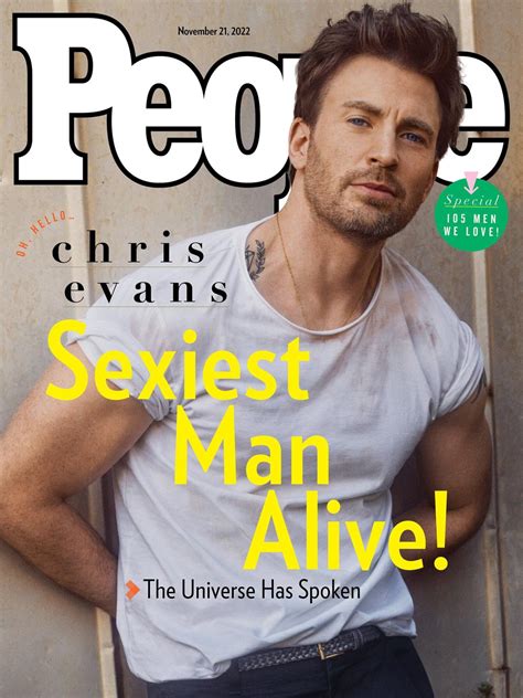 Chris Evans Is PEOPLE's 2022 Sexiest Man Alive: 'My Mom Will Be So Happy'