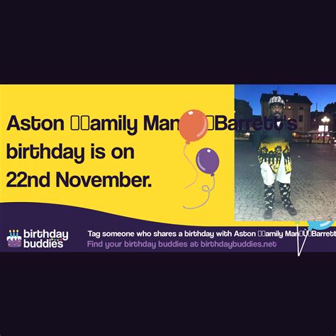 Aston “Family Man” Barrett's birthday was 22nd November 1946