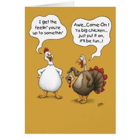 Funny Thanksgiving Cards: Big Chicken | Zazzle