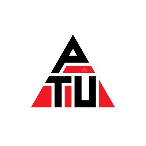 PTU Triangle Letter Logo Design with Triangle Shape. PTU Triangle Logo Design Monogram Stock ...