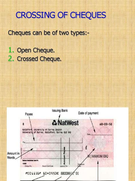 Crossing of Cheques | PDF | Negotiable Instrument | Cheque