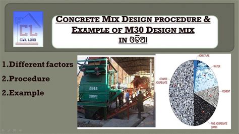 Concrete mix Design procedure & Example of M30 Concrete mix design ...