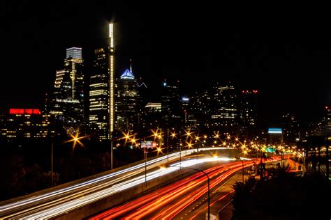 Philadelphia Skyline at Night Landscape Photo - Etsy Australia