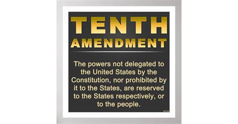 Tenth Amendment Poster | Zazzle