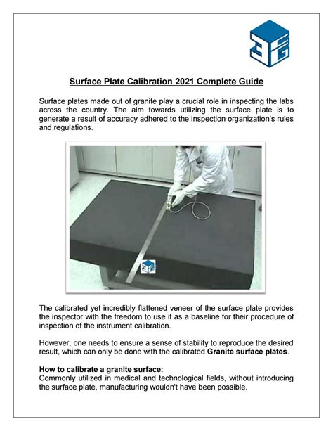 Surface Plate Calibration 2021 Complete Guide by Third Coast Gage & Calibration - Issuu