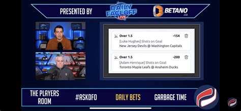 Betano Daily Bets: Maple Leafs Vs. Ducks Over 6.5 and Luke Hughes/Adam ...