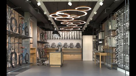 Young Cycles bike shop interior design animation - YouTube