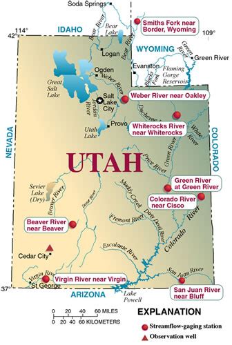 Map Of Utah Lakes And Reservoirs - Zip Code Map