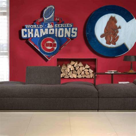 Chicago Cubs 1908 logo Handmade distressed wood sign, vintage, art ...