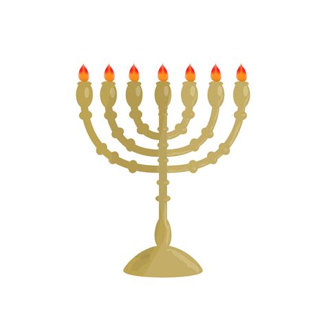 Traditional Jewish golden candlestick for seven candles - Menorah ...