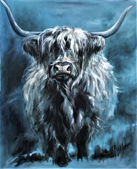 Highland Cow Art - Highland Cattle paintings and prints by Hilary ...