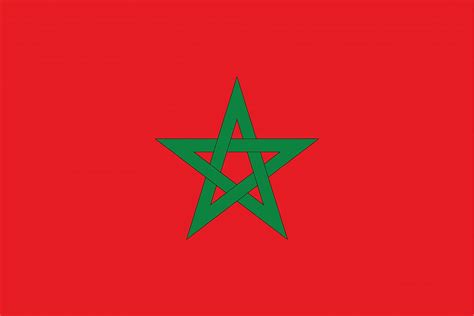 Morocco's Flag - GraphicMaps.com