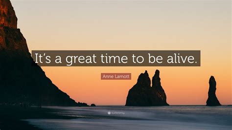 Anne Lamott Quote: “It’s a great time to be alive.” (7 wallpapers) - Quotefancy