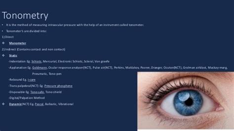 Tonometry Procedure