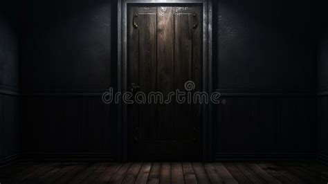 Illustration of Creepy Dark Scary Door. AI Generative Stock ...