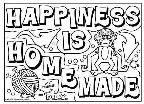 Graffiti Words Coloring Pages