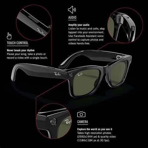 Ray-Ban Stories | Wayfarer Smart Glasses with Photo, Video & Audio ...