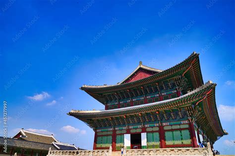 Korea's Joseon Dynasty Palace - Geunjeongjeon Hall Stock Photo | Adobe ...