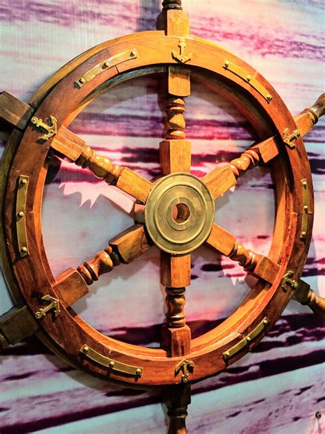 Wooden Ship Wheel Wall and Pirate Décor Pirate Rustic - Etsy