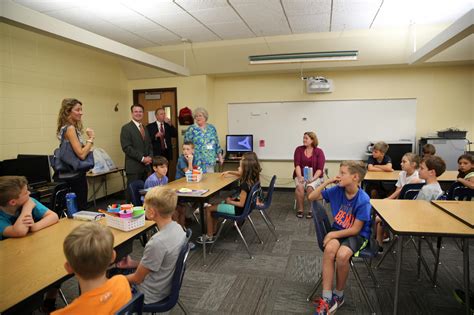 Dr. Thacker & Board Members visit schools on first days of school | Penn-Harris-Madison School ...