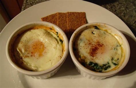 Baked haddock, spinach and egg pots 24/01/13. Recipe from The Hairy ...