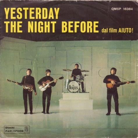 The Beatles - Yesterday / The Night Before (1965, Vinyl) | Discogs