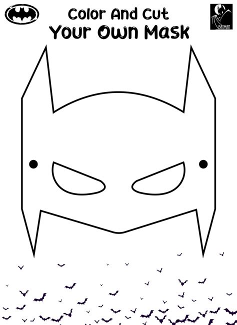 Batman Masks Coloring Pages