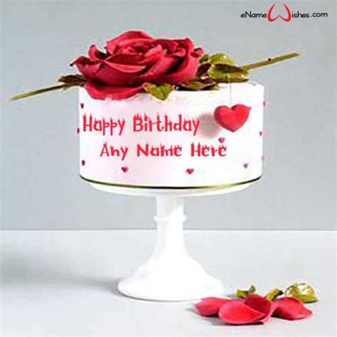 Romantic Birthday Cake for Boyfriend - Name Birthday Cakes - Write Name on Cake Images