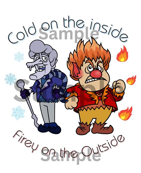 Heat Miser/cold Miser/miser Brothers/cold on Inside/firey on Outside/png Digital Download/year ...