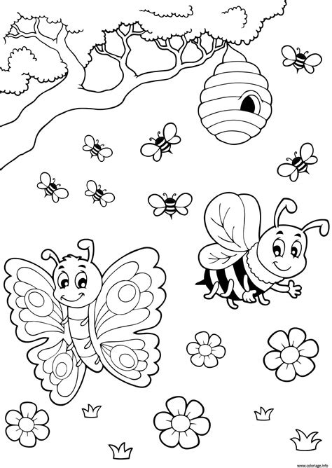 Kleurplaat Bloemen Bijen Kleurplatennl Bee Coloring Pages Bug | Images ...