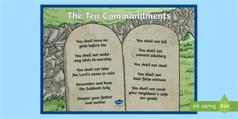 The 10 Commandments Display Poster | Twinkl Resources