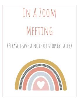 In a Zoom Meeting Sign by Adopting Life's Journey | TPT