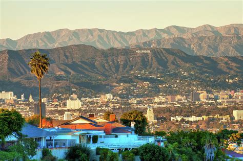 The Hollywood Hills Urban Landscape - Los Angeles California Photograph by Gregory Ballos - Pixels