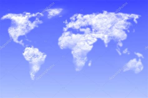 World map clouds — Stock Photo © nupix #92546586