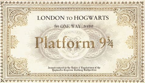 Printable Hogwarts Express Ticket