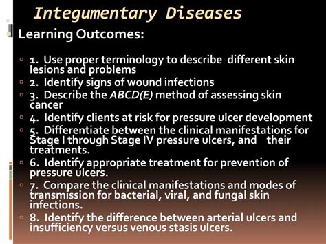 PPT - Selected Integumentary System Diseases & Conditions PowerPoint Presentation - ID:1846654