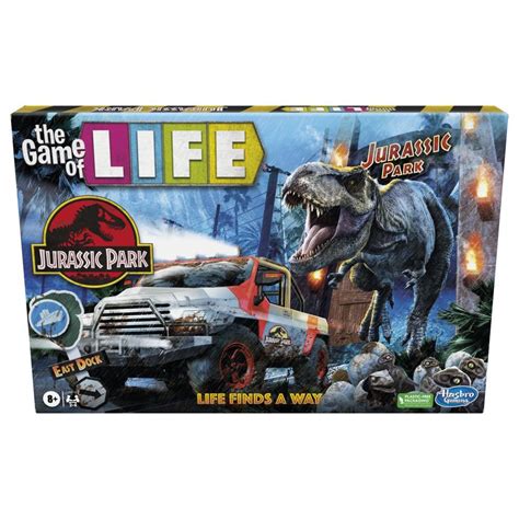 The Game of Life Jurassic Park Edition Game, Family Board Game for Kids Ages 8 and Up, Inspired ...