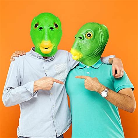 Green Fish Head Mask Costume - Deranged Gifts