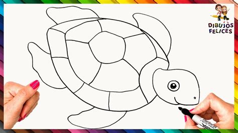 Cómo Dibujar Una Tortuga Marina Paso A Paso Y Fácil 🐢 | Dibujo paso a paso, Dibujos fáciles ...