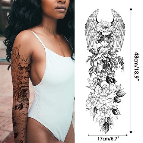 Aresvns Temporary Tattoo 8 Sheets for Women Teens Girls Kids ...