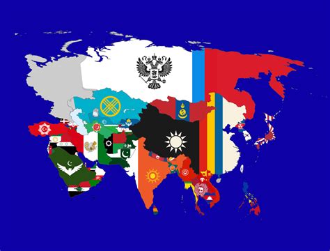 A completely redesigned flag map of Asia (Credit to creators) : r ...