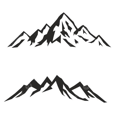 Mountain Silhouette PNG Clipart Image