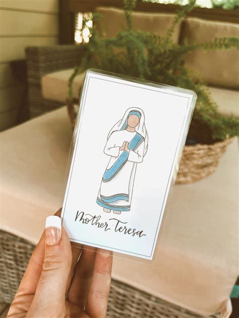 Mother Teresa Prayer Card Saint Mother Teresa Catholic Gift St Teresa ...