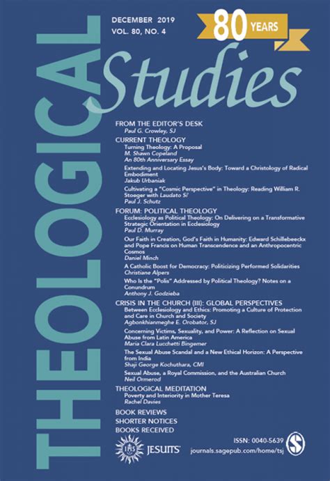 Buy Theological Studies Journal Subscription - SAGE Publications